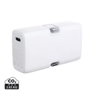   Baterie externa 5000 mAh, 20 W, USB-C, 2502E14979, Urban Vitamin, 7.9 x 4.5 x 2.9 cm, Policarbonat, ABS, Alb