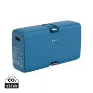   Baterie externa 5000 mAh, 20 W, USB-C, 2502E14978, Urban Vitamin, 7.9 x 4.5 x 2.9 cm, Policarbonat, ABS, Albastru