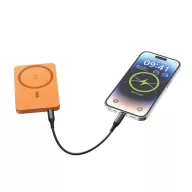   Powerbank Urban Vitamin, 2610E18023, 5000 mAh, 15 W, USB-C, 10.2x6.6x0.9 cm, Aluminiu, Portocaliu