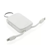   Powerbank Everestus, 2610E17998, 2000 mAh, USB-C, 5x1.5x7 cm, ABS, Alb