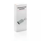 Acumulator extern Powerbank breloc 1000 mAh, Everestus, BC, aluminiu, abs, argintiu