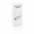 Acumulator extern Powerbank breloc 1000 mAh, Everestus, BC, aluminiu, abs, argintiu