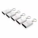 Acumulator extern Powerbank breloc 1000 mAh, Everestus, BC, aluminiu, abs, argintiu
