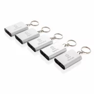   Acumulator extern Powerbank breloc 1000 mAh, Everestus, BC, aluminiu, abs, argintiu