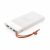 Aria 8.000 mAh 5W wireless charging powerbank, white ABS white