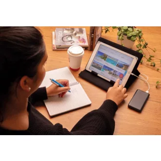 High Density 10.000 mAh Pocket Powerbank, black ABS black