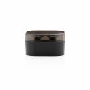 TWS earbuds in wireless charging case, black ABS black