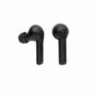 TWS earbuds in wireless charging case, black ABS black