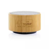   Boxa portabila wireless RCS 3W, Everestus, 42FEB231542, 4.3xØ7.4 cm, Bambus, ABS, Negru