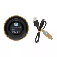  Boxa portabila wireless RCS 3W, Everestus, 42FEB231542, 4.3xØ7.4 cm, Bambus, ABS, Negru
