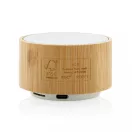 Boxa portabila wireless RCS 3W, Everestus, 42FEB231543, 4.3xØ7.4 cm, Bambus, ABS, Alb