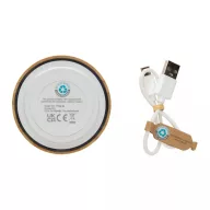   Boxa portabila wireless RCS 3W, Everestus, 42FEB231543, 4.3xØ7.4 cm, Bambus, ABS, Alb
