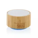 Boxa portabila wireless RCS 3W, Everestus, 42FEB231543, 4.3xØ7.4 cm, Bambus, ABS, Alb
