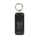 Breloc cu alarma personala reincarcabila prin USB-C, Everestus, 2610E18116, 7.5x3x2.4 cm, ABS, Negru