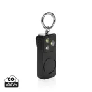 Breloc cu alarma personala reincarcabila prin USB-C, Everestus, 2610E18116, 7.5x3x2.4 cm, ABS, Negru