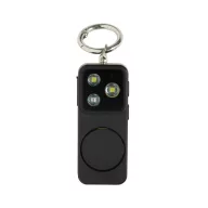   Breloc cu alarma personala reincarcabila prin USB-C, Everestus, 2610E18116, 7.5x3x2.4 cm, ABS, Negru