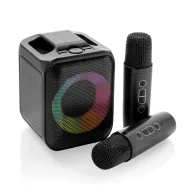   Boxa portabila, 2000 mAh, 5 W, Wireless, 2410E24527, Everestus, 15.1 x 12.3 x 14.6 cm, ABS, Negru