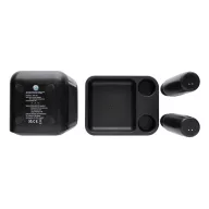   Boxa portabila, 2000 mAh, 5 W, Wireless, 2410E24527, Everestus, 15.1 x 12.3 x 14.6 cm, ABS, Negru