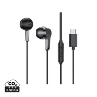   Casti in ear, earbuds, Urban Vitamin, 2610E18055, Cu fir, 1.6x1.5x3 cm, ABS, Negru