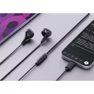   Casti in ear, earbuds, Urban Vitamin, 2610E18055, Cu fir, 1.6x1.5x3 cm, ABS, Negru