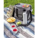 Geanta termoizolanta pentru 20 doze cu buzunare exterioare, Everestus, LE, poliester 600D, gri