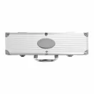 Set accesorii gratar 3 piese in cutie de aluminiu, Everestus, BB, otel inoxidabil, argintiu