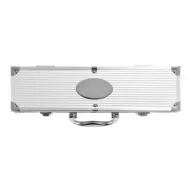   Set accesorii gratar 3 piese in cutie de aluminiu, Everestus, BB, otel inoxidabil, argintiu