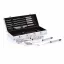 Set accesorii gratar 12 piese in cutie de aluminiu, Everestus, BQ, otel inoxidabil, argintiu