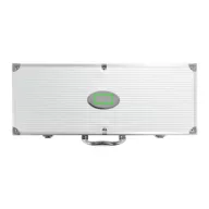   Set accesorii gratar 12 piese in cutie de aluminiu, Everestus, BQ, otel inoxidabil, argintiu