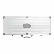   Set accesorii gratar 12 piese in cutie de aluminiu, Everestus, BQ, otel inoxidabil, argintiu