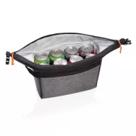   Geanta termoizolanta pentru 6 doze, buzunar frontal, Everestus, 20IAN453, Poliester, ABS, Gri