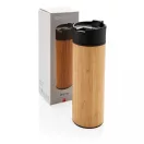Cana termos 450 ml, XD, 9IA19346, Bambus, Otel inoxidabil, Maro