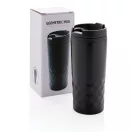 Cana 300 ml eleganta cu forma geometrica, Everestus, GC03, otel inoxidabil, polipropilena, negru