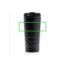 Cana 300 ml eleganta cu forma geometrica, Everestus, GC03, otel inoxidabil, polipropilena, negru