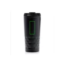 Cana 300 ml eleganta cu forma geometrica, Everestus, GC03, otel inoxidabil, polipropilena, negru