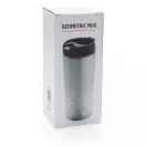 Cana 300 ml eleganta cu forma geometrica, Everestus, GC02, otel inoxidabil, polipropilena, argintiu