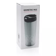   Cana 300 ml eleganta cu forma geometrica, Everestus, GC02, otel inoxidabil, polipropilena, argintiu