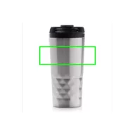   Cana 300 ml eleganta cu forma geometrica, Everestus, GC02, otel inoxidabil, polipropilena, argintiu