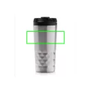 Cana 300 ml eleganta cu forma geometrica, Everestus, GC02, otel inoxidabil, polipropilena, argintiu