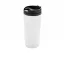 Cana de calatorie 300 ml, design geometric, Everestus, JU047, otel inoxidabil, alb