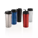 Cana de calatorie 300 ml, design geometric, Everestus, JU047, otel inoxidabil, alb