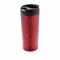 Cana 300 ml eleganta cu forma geometrica, Everestus, GC04, otel inoxidabil, polipropilena, rosu