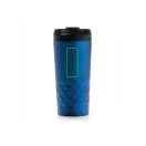 Cana 300 ml eleganta cu forma geometrica, Everestus, GC01, otel inoxidabil, polipropilena, albastru