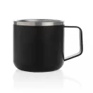 Cana camping, 21MAR2709, 350 ml, 11.7xØ 6.7 cm, Everestus, Otel, Negru