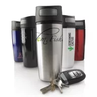   Cana de calatorie auto 300 ml, fara scurgeri, XD, AO, pp, otel inoxidabil, negru