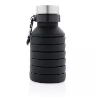   Sticla de apa sport, 550 ml, fara scurgeri, 24.3xø7.1 cm, Everestus, 20SEP0265, Silicon, Aluminiu, Negru