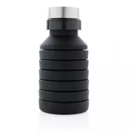   Sticla de apa sport, 550 ml, fara scurgeri, 24.3xø7.1 cm, Everestus, 20SEP0265, Silicon, Aluminiu, Negru