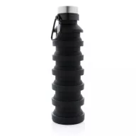   Sticla de apa sport, 550 ml, fara scurgeri, 24.3xø7.1 cm, Everestus, 20SEP0265, Silicon, Aluminiu, Negru