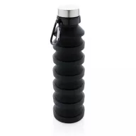   Sticla de apa sport, 550 ml, fara scurgeri, 24.3xø7.1 cm, Everestus, 20SEP0265, Silicon, Aluminiu, Negru