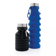   Sticla de apa sport, 550 ml, fara scurgeri, 24.3xø7.1 cm, Everestus, 20SEP0265, Silicon, Aluminiu, Negru